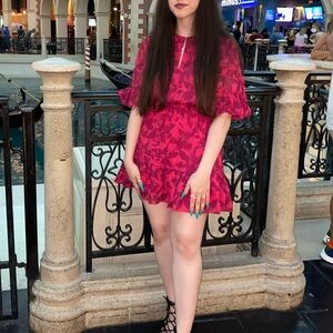 Joie pink floral dress